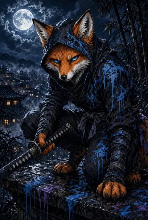 Ninja Fox, Mythic sample card