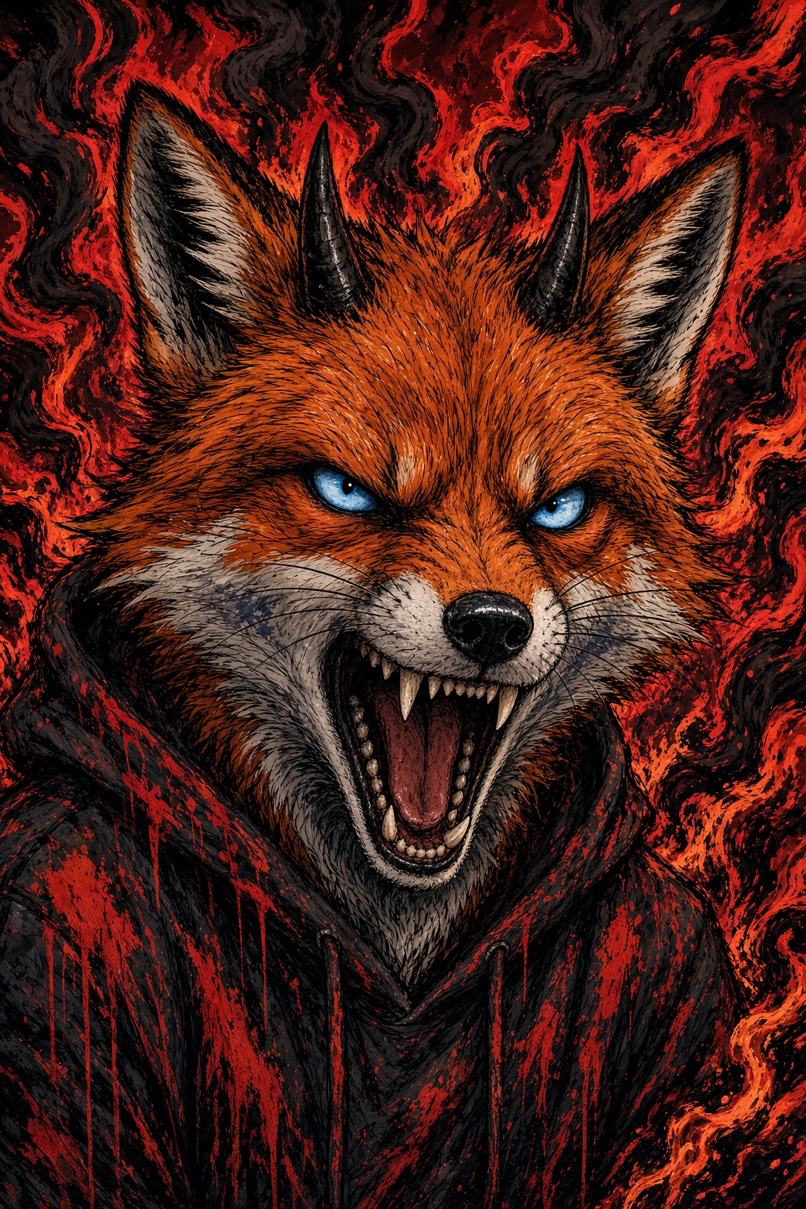 Demon Fox NFT artwork