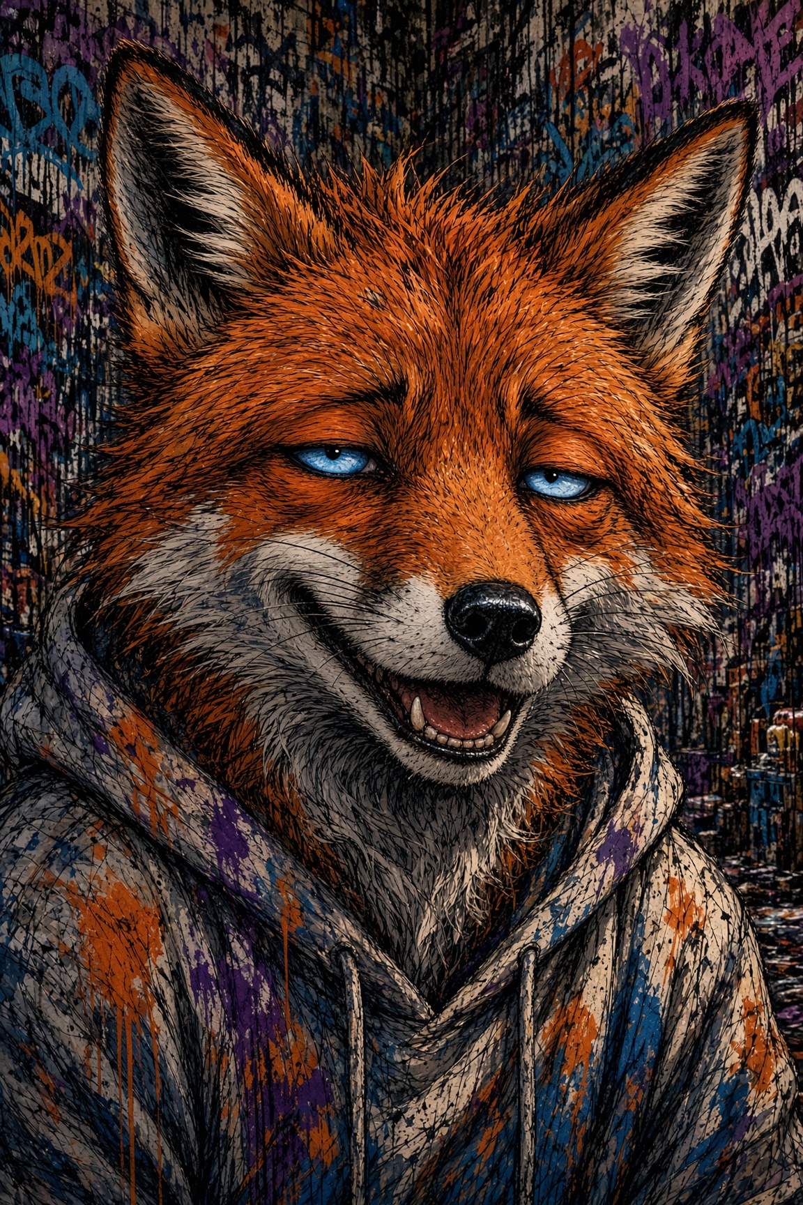 Wasted Fox NFT artwork